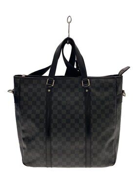 LOUIS VUITTON Tadao Damier Graphite Black Tote Bag Shoulder Black All over